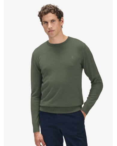Cravate.tn | Pull col rond 100% coton - Vert Cravate.tn | Pull col rond 100% coton - Vert