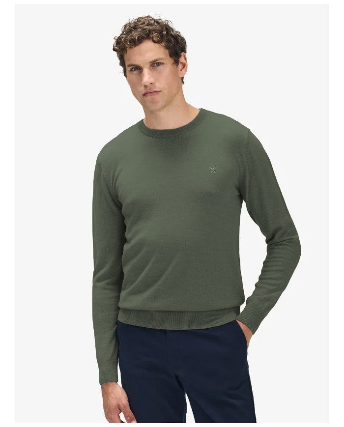 Cravate.tn | Pull col rond 100% coton - Vert Cravate.tn | Pull col rond 100% coton - Vert