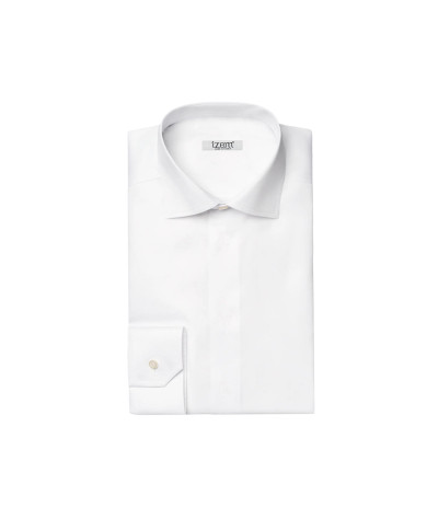 Cravate.tn | Chemise Col ouvert stretch avec boutons cachés - Blanche Cravate.tn | Chemise Col ouvert stretch avec boutons cachés - Blanche