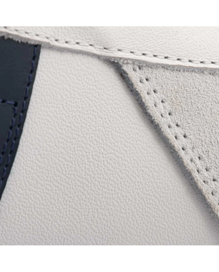 Baskets Morgen en cuir - Blanc et bleu