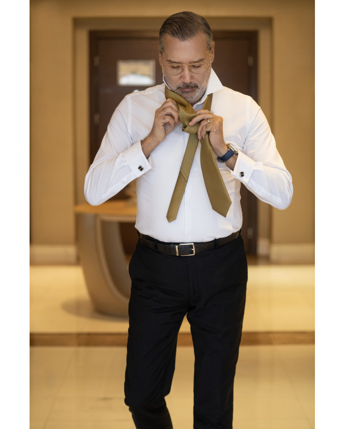 Cravate.tn | Cravate doré faux uni