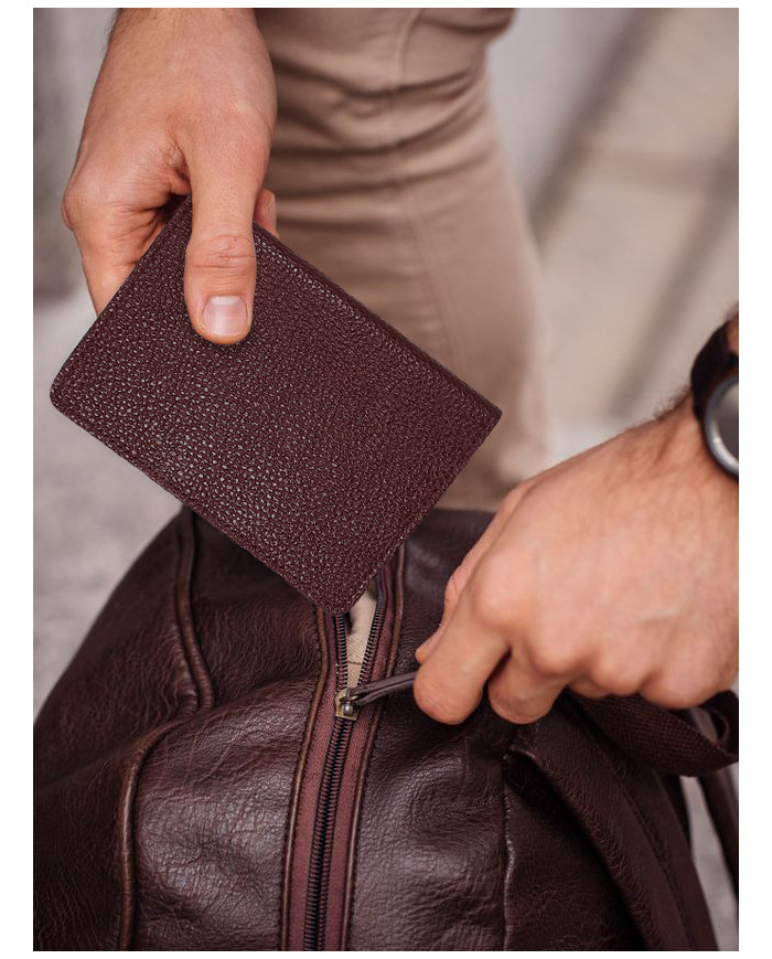 Cravate.tn |  Porte Passeport en bordeaux