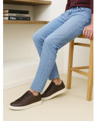 Cravate.tn | Sneakers Cuir en marron Togo  - Izem