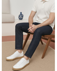 Cravate.tn | Sneakers Cuir blanc avec semelle en miel - Izem