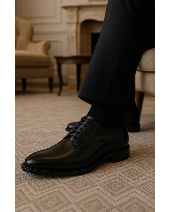 Cravate.tn | Chaussures oxford classique en noir