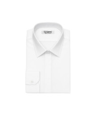 Cravate.tn | Chemise Col Français stretch avec boutons cachés - Blanche