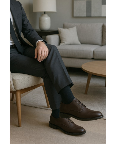Cravate.tn | Chaussures oxford classique en marron togo Cravate.tn | Chaussures oxford classique en marron togo