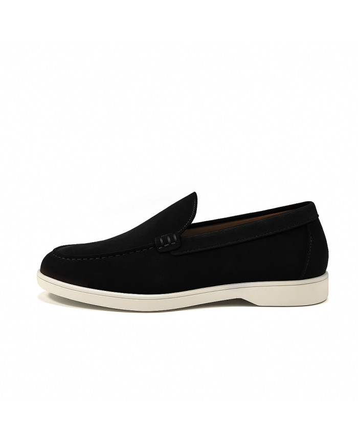 Mocassin homme en nubuck noir