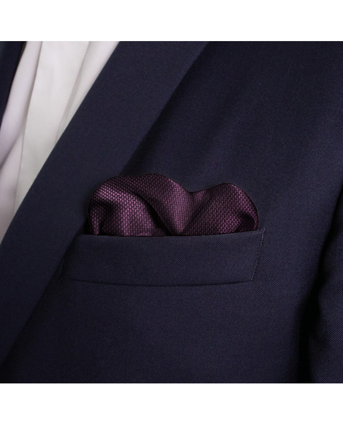 Cravate.tn | Pochette aubergine faux uni