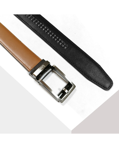 Ceinture en cuir camel avec boucle automatique