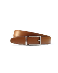 Ceinture en cuir camel avec boucle automatique