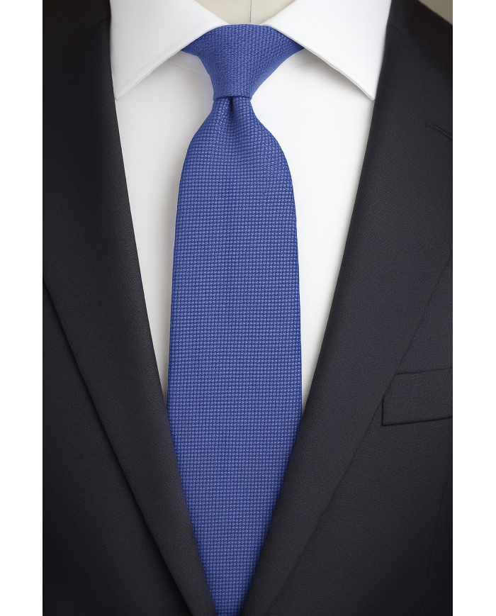 Cravate.tn | Cravate bleu bleuet faux uni