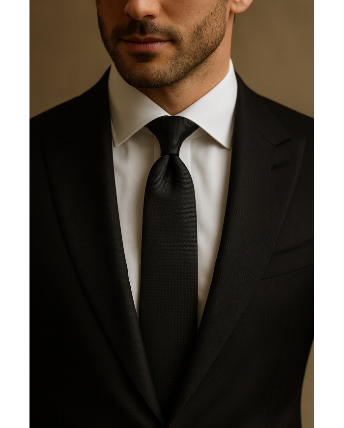 Cravate.tn | Cravate Noir faux uni