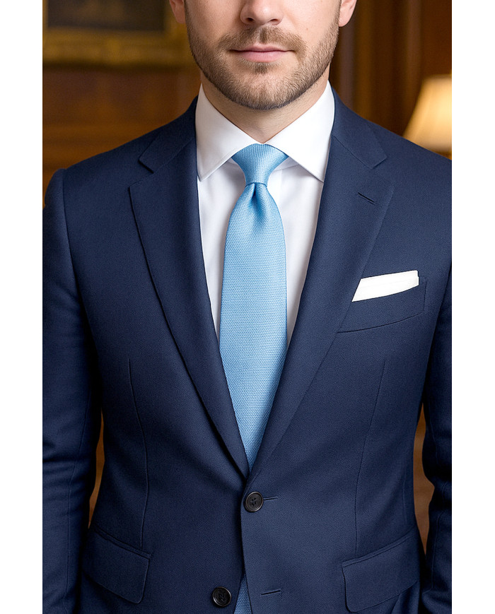 Cravate.tn | Cravate faux uni bleu ciel