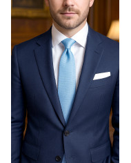 Cravate.tn | Cravate faux uni bleu ciel