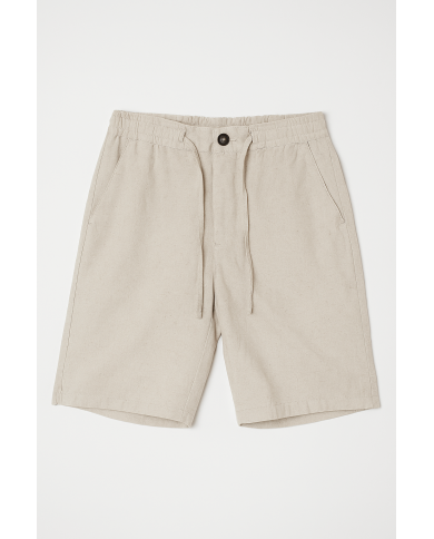Cravate.tn | Bermuda lin avec cordon beige sable Cravate.tn | Bermuda lin avec cordon beige sable