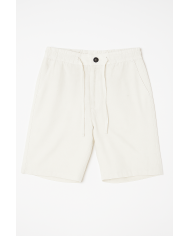 Cravate.tn | Bermuda lin avec cordon blanc