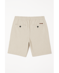 Cravate.tn | Bermuda lin avec cordon beige sable