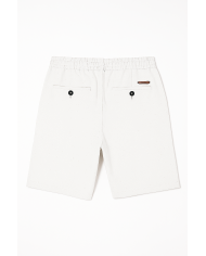 Cravate.tn | Bermuda lin avec cordon blanc