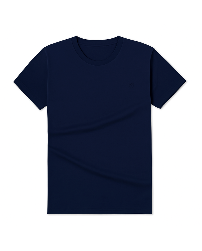 T-shirt bleu marine col rond 100% coton T-shirt bleu marine col rond 100% coton