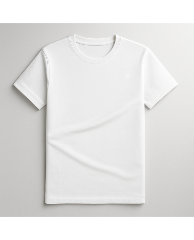 T-shirt blanc col rond 100% coton T-shirt blanc col rond 100% coton