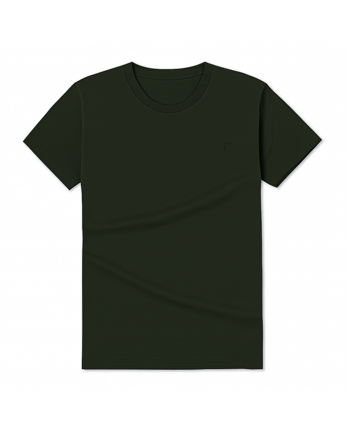T-shirt vert olive col rond 100% coton T-shirt vert olive col rond 100% coton