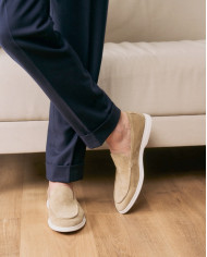 Mocassin homme en nubuck sable
