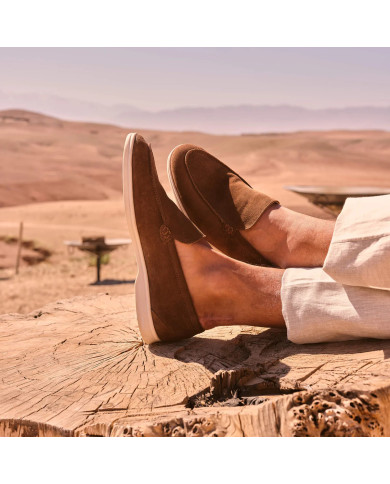 Mocassin homme en nubuck café Mocassin homme en nubuck café