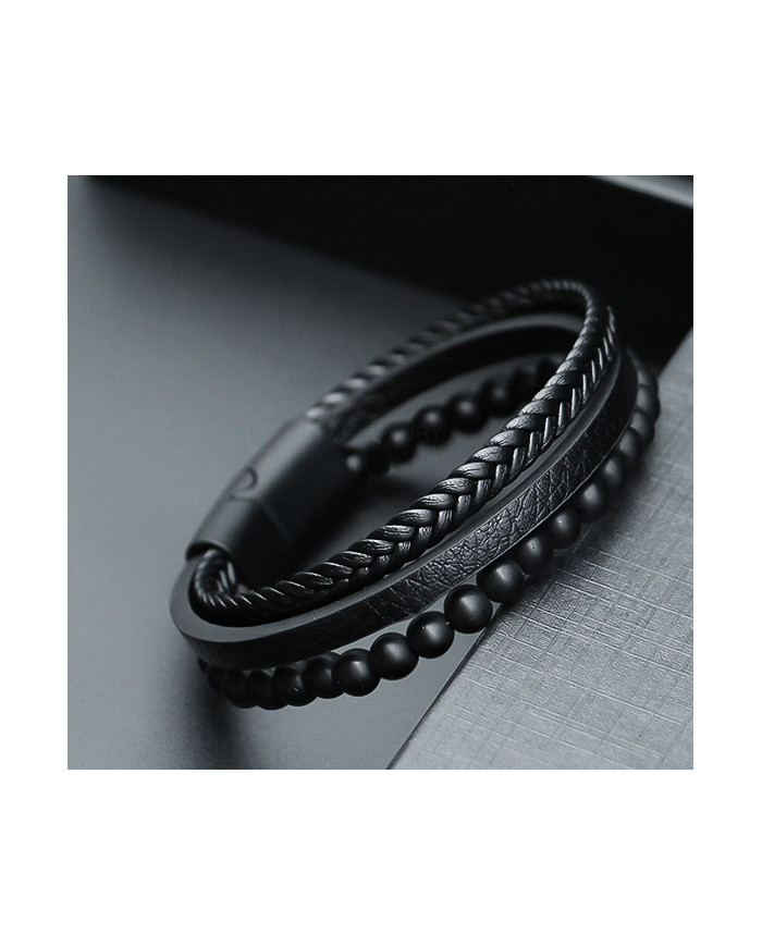 Pack Bracelet et portefeuille en cuir chic