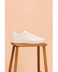 Cravate.tn | Sneakers Cuir en Blanc - Izem