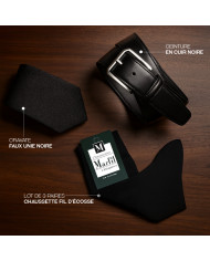 Pack Bracelet et portefeuille en cuir chic