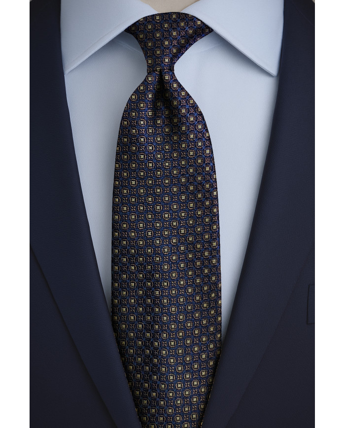 Cravate.tn | Collection Héritage : cravate marron à motifs