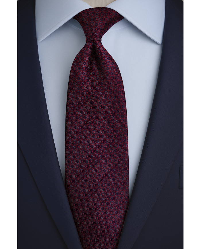 Cravate.tn | Collection Héritage : cravate Bordeau à motifs