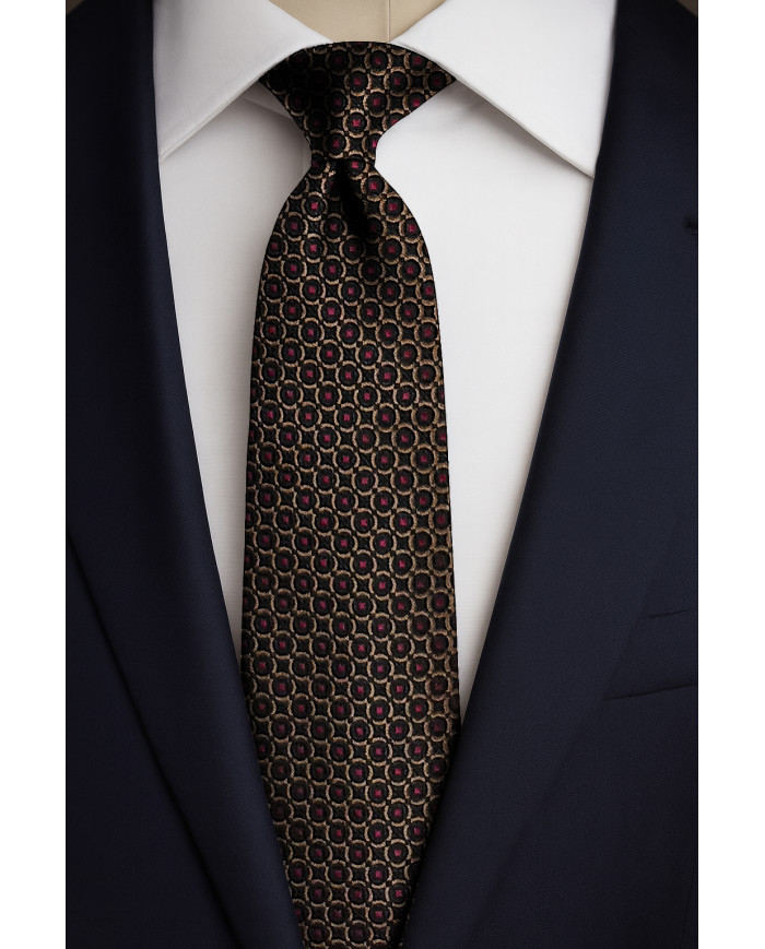 Cravate.tn | Collection Héritage : cravate bronze à motifs