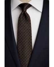Cravate.tn | Collection Héritage : cravate bronze à motifs