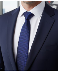 Cravate.tn | Cravate Bleu Marine à petit carré