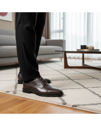 Cravate.tn | Chaussures oxford classique en marron togo