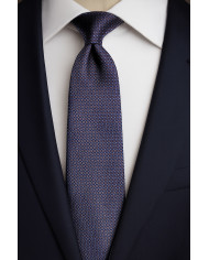 Cravate.tn | Cravate marron avec motifs hexagones en bleu Cravate.tn | Cravate marron avec motifs hexagones en bleu