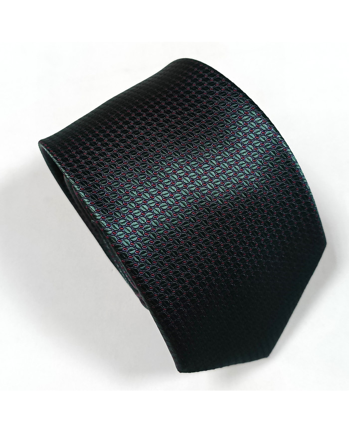 Cravate verte avec motifs hexagones