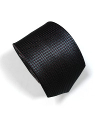 Cravate.tn | Cravate noire avec motifs hexagones
