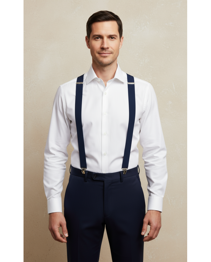 Cravate.tn | Bretelles  Bleues Marine