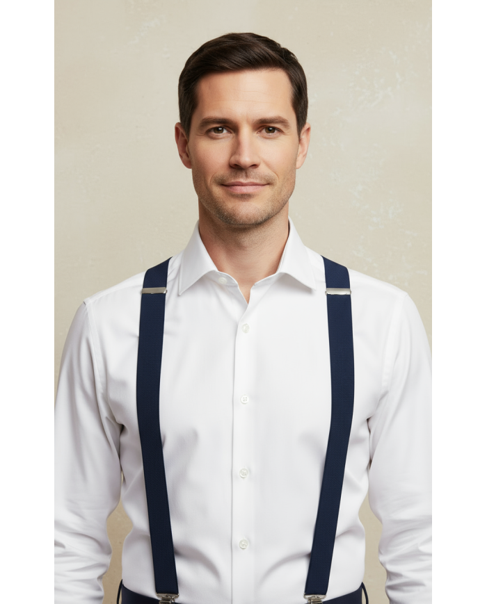 Cravate.tn | Bretelles  Bleues Marine