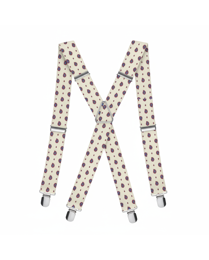 Cravate.tn | Bretelles Cachemires Beige à motifs Cravate.tn | Bretelles Cachemires Beige à motifs