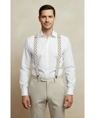 Cravate.tn | Bretelles Cachemires Beige à motifs Cravate.tn | Bretelles Cachemires Beige à motifs