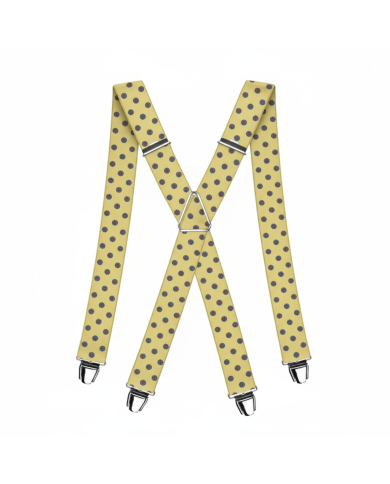 Cravate.tn | Bretelle Jaune Claire à motifs Cravate.tn | Bretelle Jaune Claire à motifs