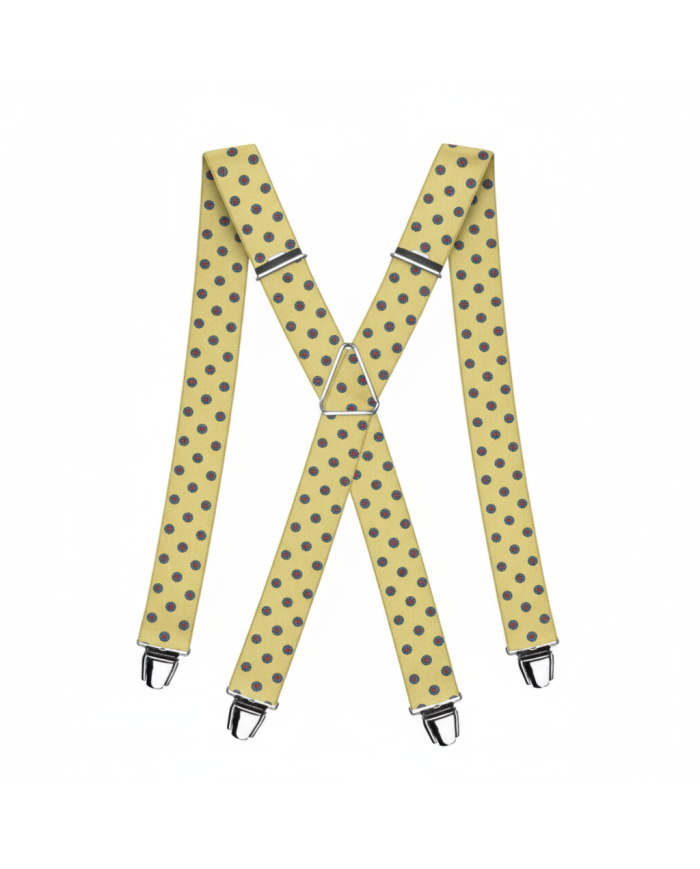 Cravate.tn | Bretelle Jaune Claire à motifs