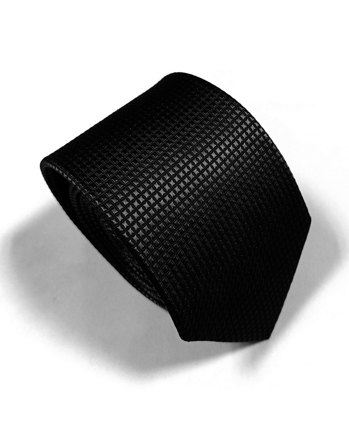 Cravate.tn | Cravate noire à petit carré