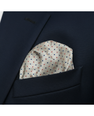 Cravate.tn | Pochette beige clair avec motifs