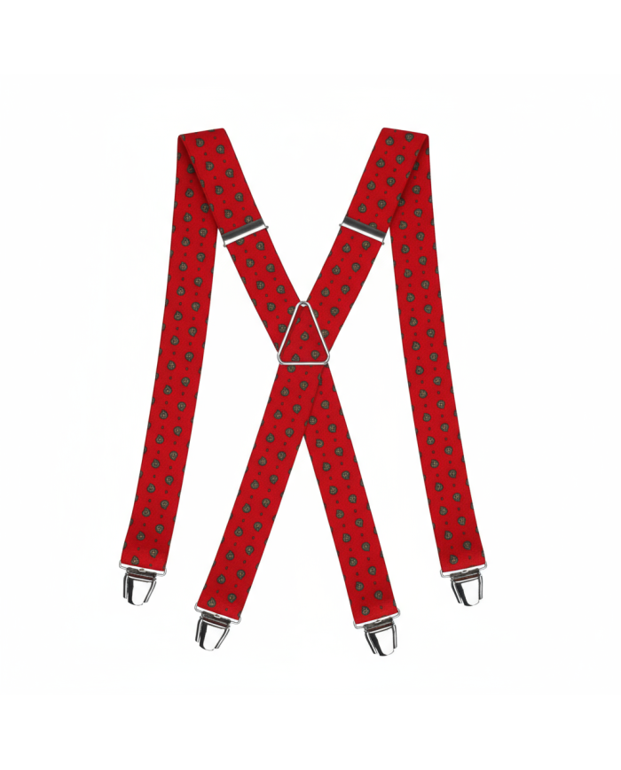 Cravate.tn | Bretelle rouge avec motifs