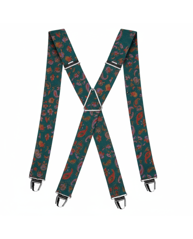 Cravate.tn | Bretelle verte avec motifs